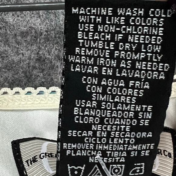 GAS Vintage 90s Y2K Skirt XL Beige Blue Floral Pull On Fairy Cottage Romantic - Picture 9 of 10